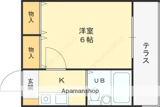 グリーン・スコープ今津【1階】の間取り