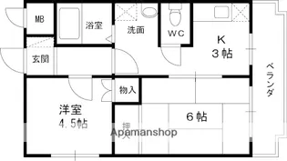 フラワーガーデンkamino【5階】の間取り