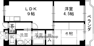 日宝ライフ放出西【3階】の間取り