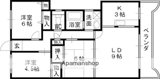アビタ山本放出西【4階】の間取り