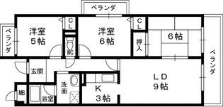 フレグランス鶴見【5階】の間取り