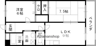 ディアコート氷野【4階】の間取り
