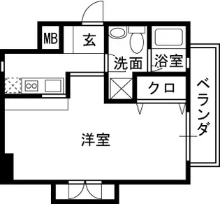 メゾンパティオⅡ【201号室】の間取り