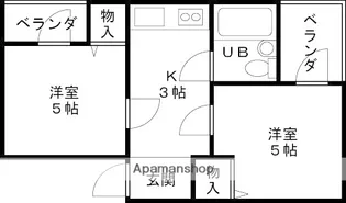 ミングルAP.エストマーレ鶴見【5階】の間取り