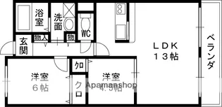 ハーヴィス・カエロン【5階】の間取り