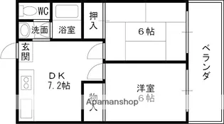 2DKの間取り画像