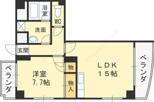 ライフ北梅田【8階】の間取り