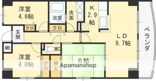 グランドソーワ今福鶴見【2階】の間取り