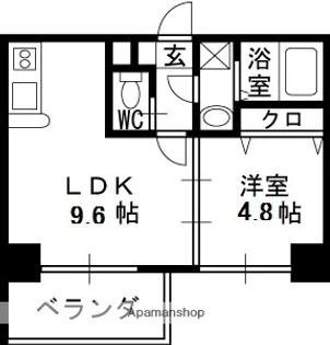 アーバネックス梅田東【9階】の間取り