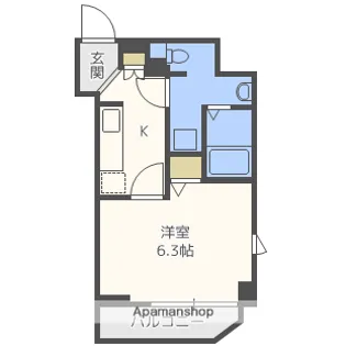 スワンズシティ南森町【10階】の間取り