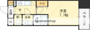 レジュールアッシュ梅田LUXE【5階】の間取り