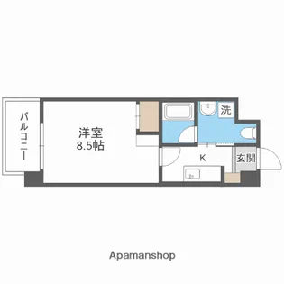 EBYU新大阪【4階】の間取り