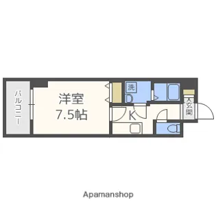 アスヴェル梅田WEST【4階】の間取り