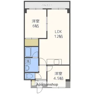 ボヌールリーブ・T【5階】の間取り