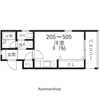 メゾンプリオール【5階】の間取り