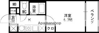 プレサンス天満ステーションフロント【6階】の間取り