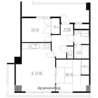 梅田プレミアムコート【2階】の間取り