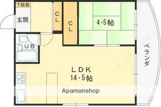 大阪府大阪市都島区中野町2丁目【マンション】の間取り