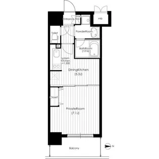 南森町プライマリーワン【10階】の間取り