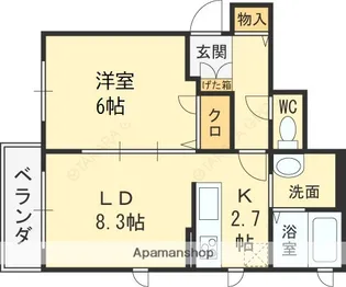 ショコライーヴ【2階】の間取り