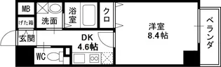 オアシス梅田【6階】の間取り