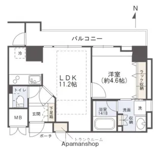 ジーニス大阪WEST【2602号室】の間取り
