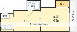 コーポ大淀【2階】の間取り