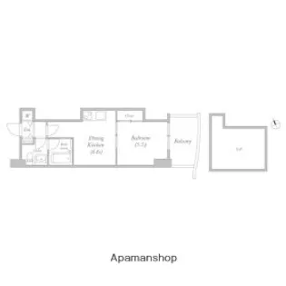 T’sSQUARE天神橋【3階】の間取り