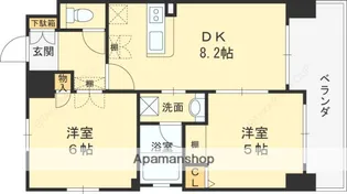 エステムプラザ梅田・中崎町Ⅲツインマークスサウスレジデンス【13階】の間取り