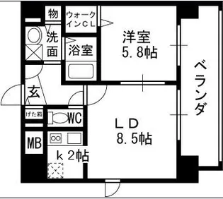 プリマクラッセ【0706号室】の間取り