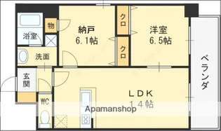 デセンテ北梅田【3階】の間取り
