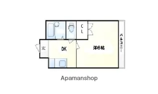 グラヴィール鶴和【3階】の間取り