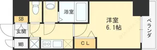 プレサンス大阪福島レシェンテ【9階】の間取り