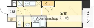 プレサンス野田阪神駅前ザ・ファースト【13階】の間取り