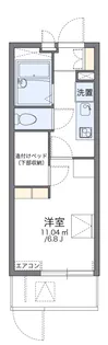 レオパレスウィステリアⅠ【1階】の間取り