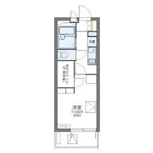 レオパレスポートサイド弁天【401号室】の間取り