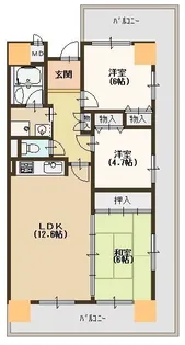 キオプラザ天満橋【807号室号室】の間取り