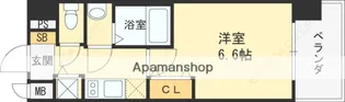クリスタルグランツ東天満【3階】の間取り