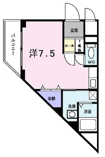 ヴィラ甲東園【207号室】の間取り