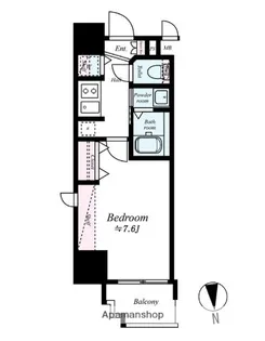 梅田ウエストレジデンス【9階】の間取り