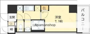 W−STYLE大阪駅前【7階】の間取り