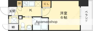 エスリード梅田グランノース【6階】の間取り