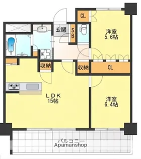 リベールグラン中之島テラス【7階】の間取り