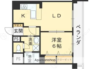 ドミール堂島【1004号室】の間取り