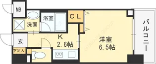 エレガントレジデンス中之島【5階】の間取り