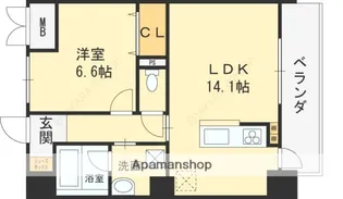 ES−GRANDE UMEDAKITA【4階】の間取り