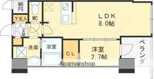 HS梅田EAST【13階】の間取り