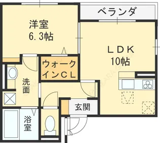 グリーンコート【1階】の間取り