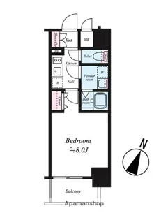 プレサンス大阪福島シエル【11階】の間取り