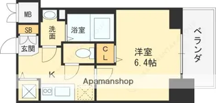 プレサンス南森町ライズ【11階】の間取り